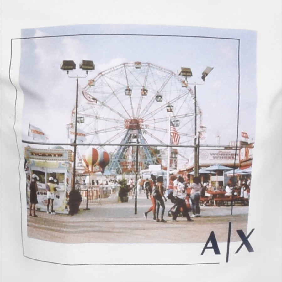 Alternative Image for ProductArmani Exchange Crew Neck Logo T Shirt White3